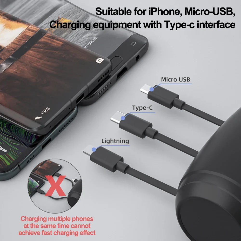 MotorWay™ | Retractable Car Backseat Fast Charging Adapter