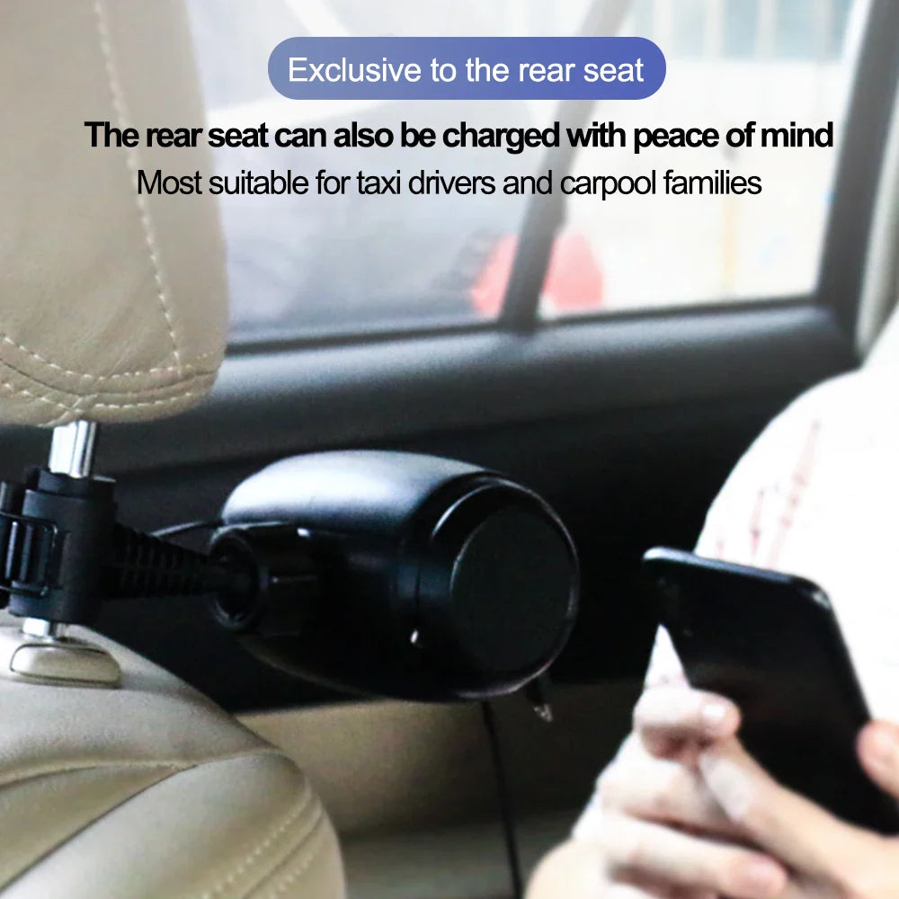 MotorWay™ | Retractable Car Backseat Fast Charging Adapter