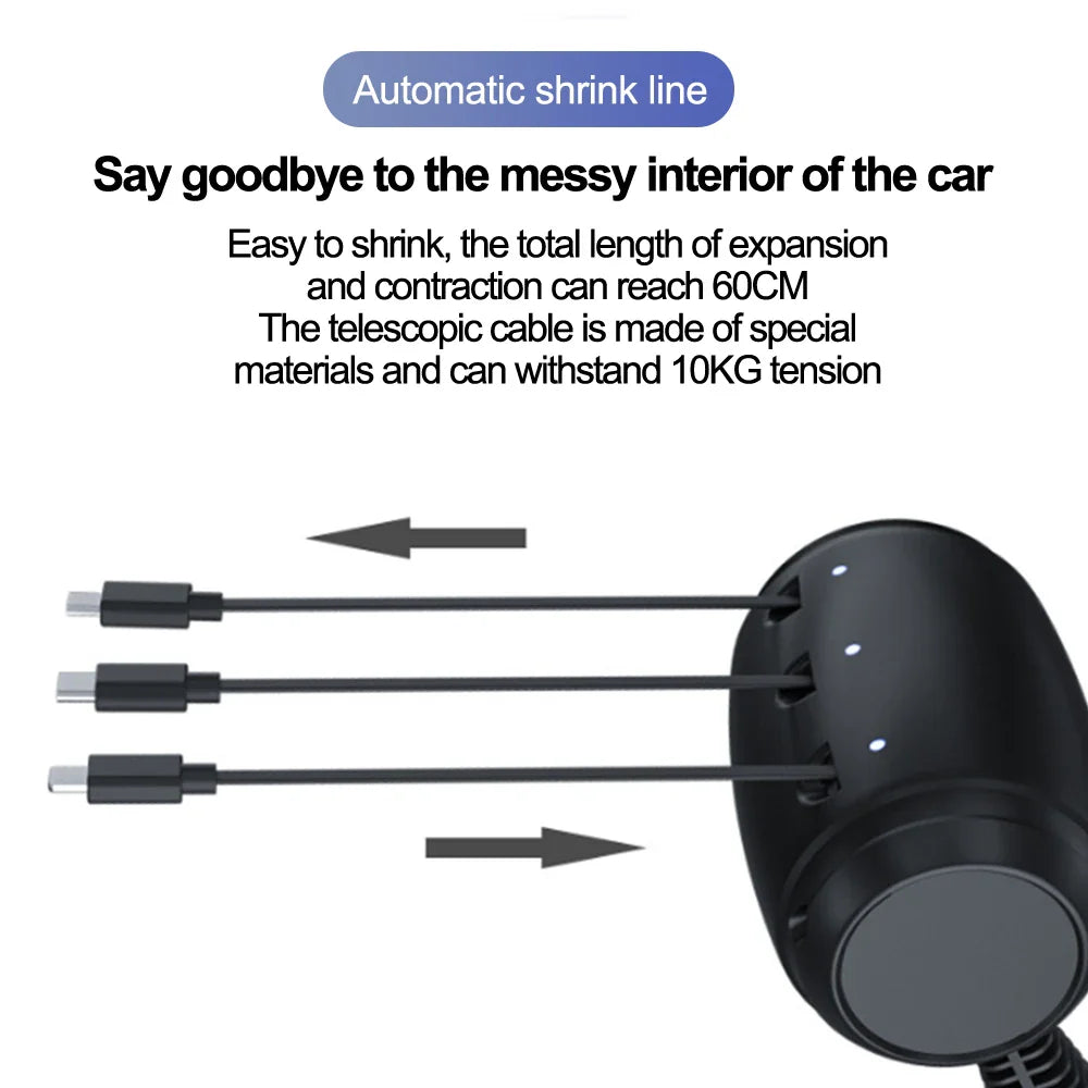 MotorWay™ | Retractable Car Backseat Fast Charging Adapter