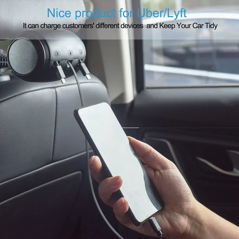 MotorWay™ | Retractable Car Backseat Fast Charging Adapter