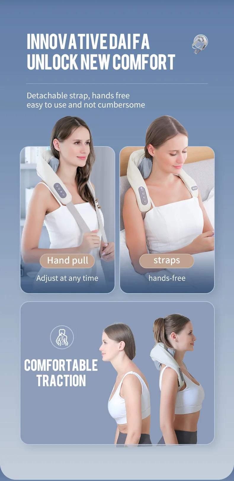 Clynera RelaxPro™ | Wireless Neck & Back Massager