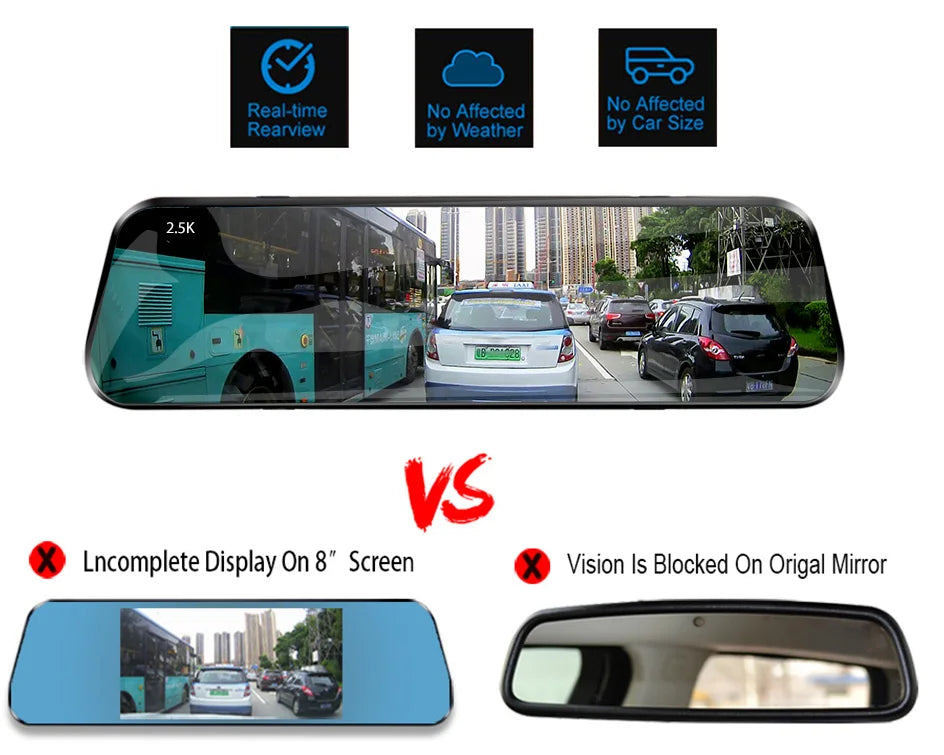 MotorWay™ | Dash Camera Camera Video Recorder With Rear View