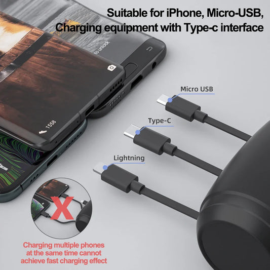 MotorWay™ | Retractable Car Backseat Fast Charging Adapter